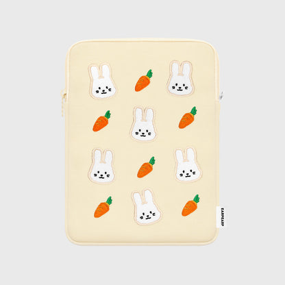 DOT CARROT POPO-IVORY IPAD POUCH (11 inch)