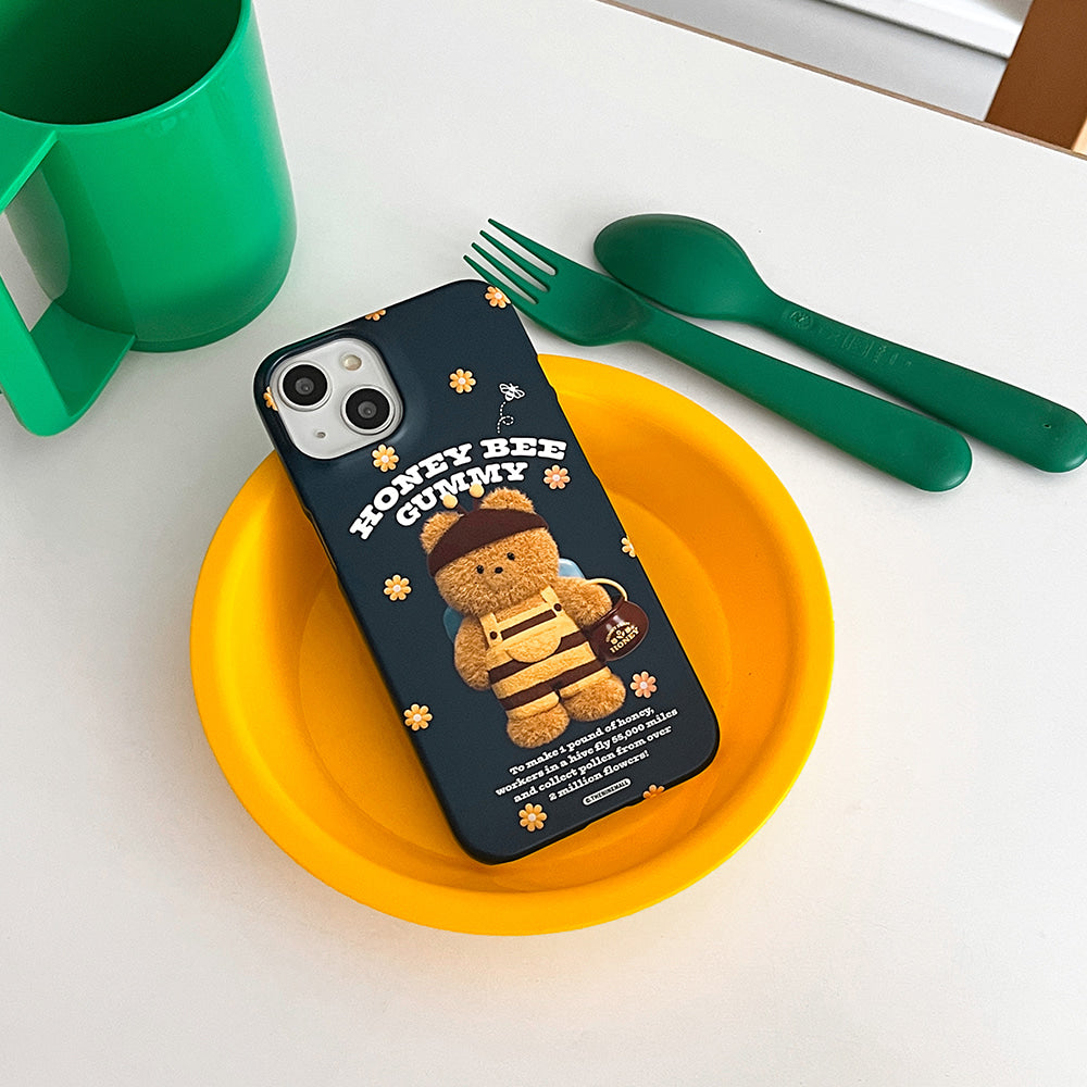 Honey Bee Gummy Phone Case (Hard/Card Storage) (2色)