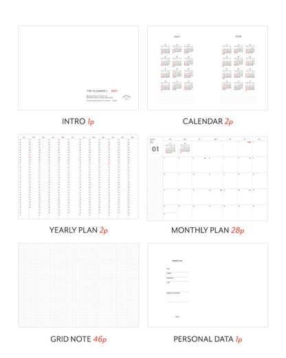 Iconic 2027 The Planner L Monthly Diary (4色)