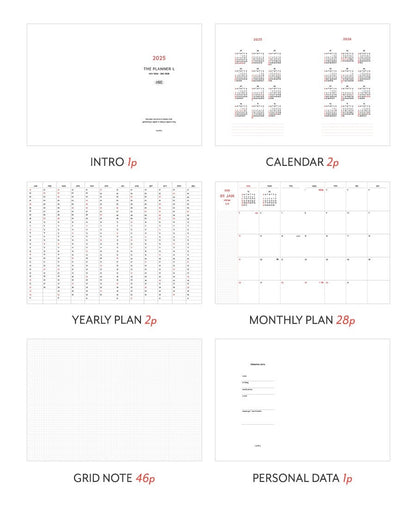 Iconic 2025 The Planner L (Monthly Diary) (4色)