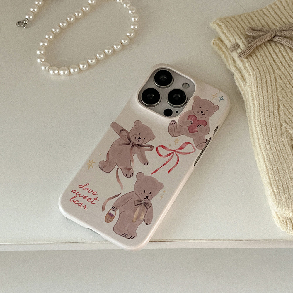 Sweet Bear Phone Case (Hard/Card Storage)