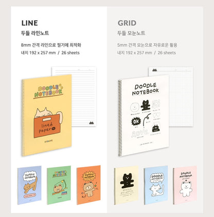 Iconic Doodle Line Notebook (01-04)