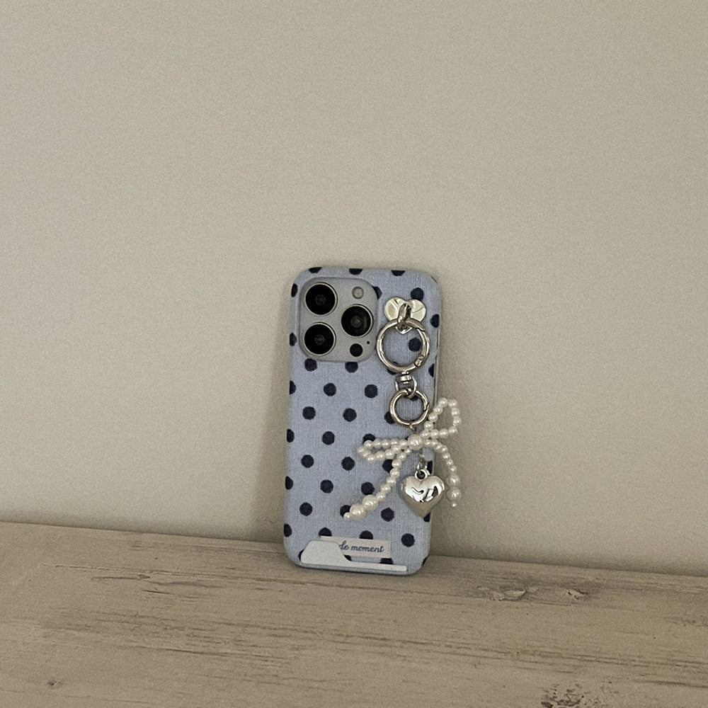 【Set】Fabric Dot (硬殼插卡款)+Tag holder+Keyring