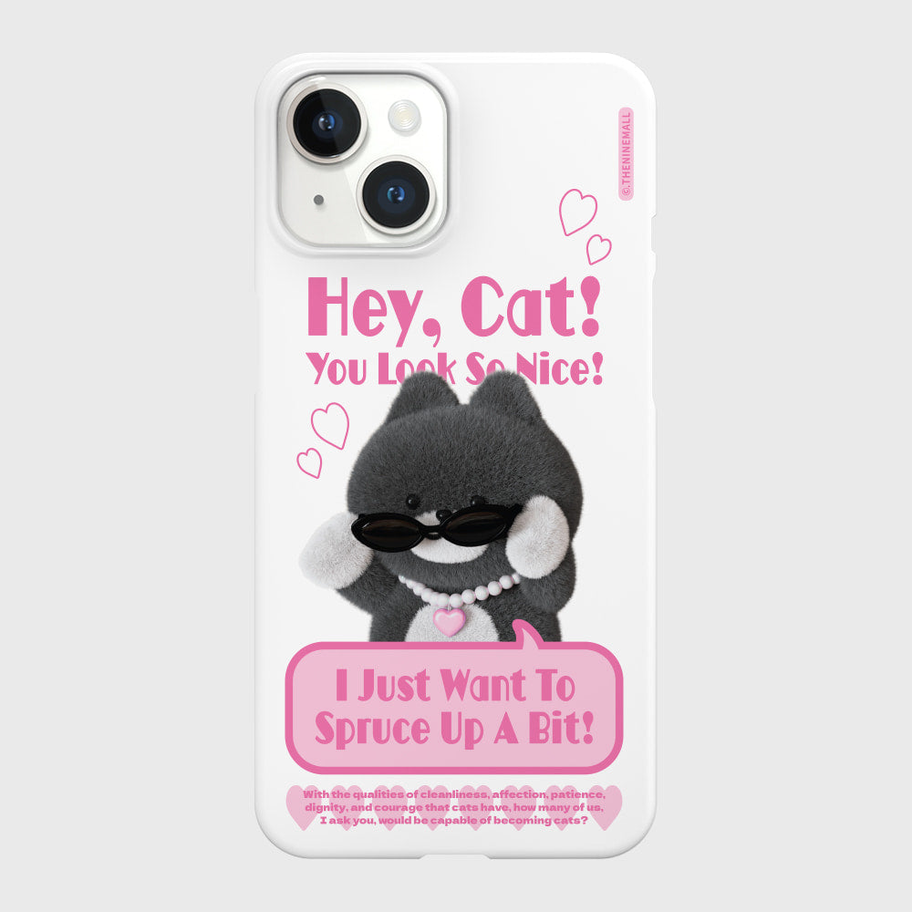 Heart Pendant Hey Cat Phone Case (Hard 普通硬殼)