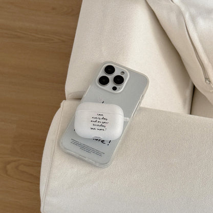Mademoment Love Every Day Airpods Case (半透明殼)