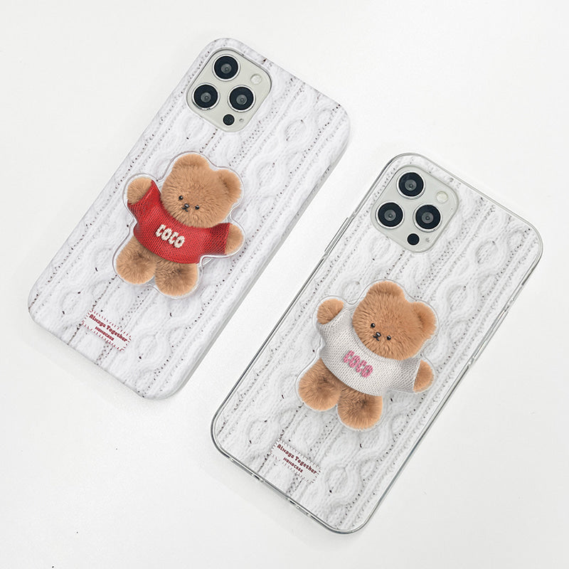 【Set】Momocase Knit Collection (Hard/Clear)+Tok