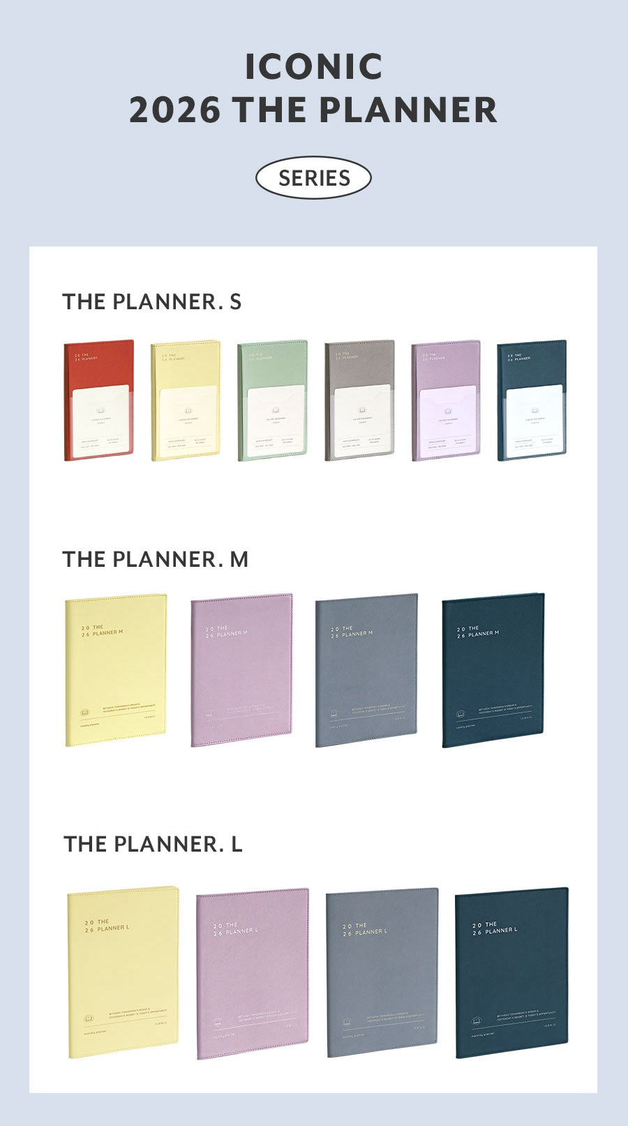 【新上架優惠】Iconic 2026 The Planner M (Weekly Diary) (4色)