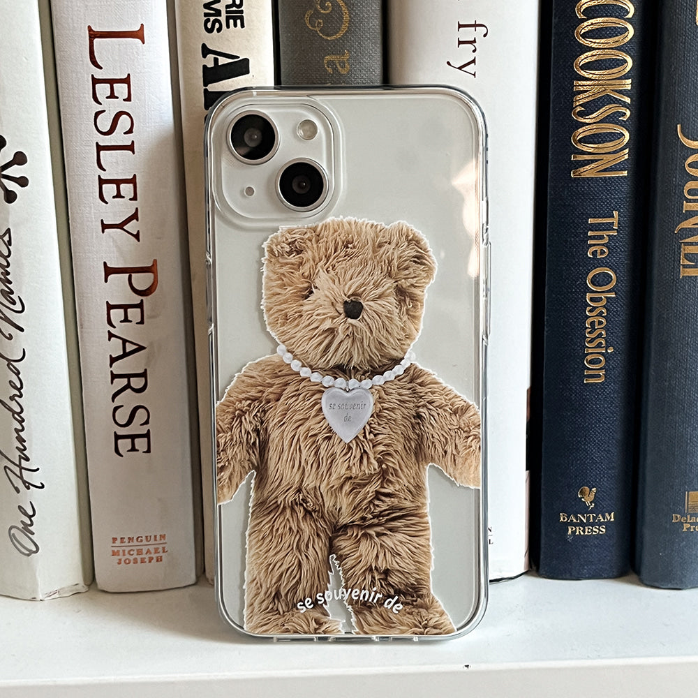 Teddy Souvenir Pendant Phone Case (Clear/Tank 透明/透明Tank款)