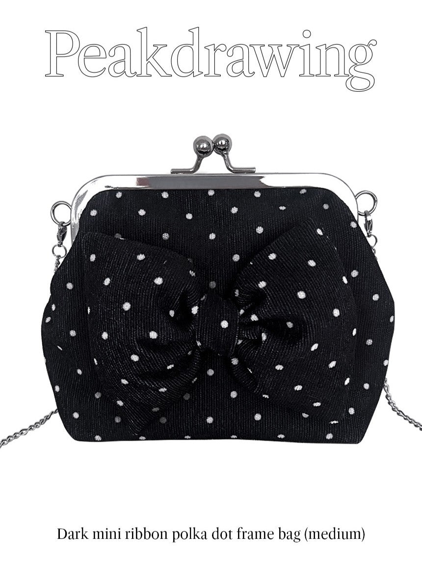 Peakdrawing [M] Cookies ribbon polkadot frame bag (2款)