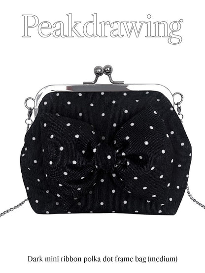 Peakdrawing [M] Cookies ribbon polkadot frame bag (2款)