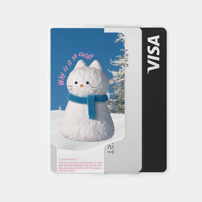 Theninemall Hey Cat Snowman Magsafe Card Zip