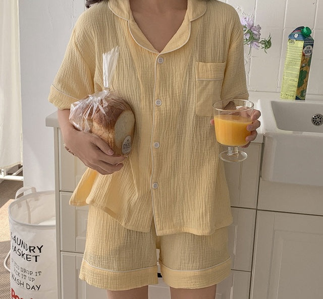 【買2套減$20✨】Juuneedu 7 Days Cotton Short Sleeves Pajamas (7色) 短袖睡衣