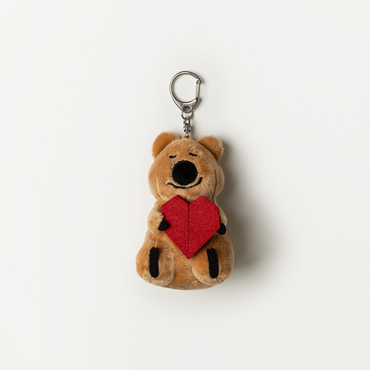 Dinotaeng Ukulele & Heart Quokka Keyring