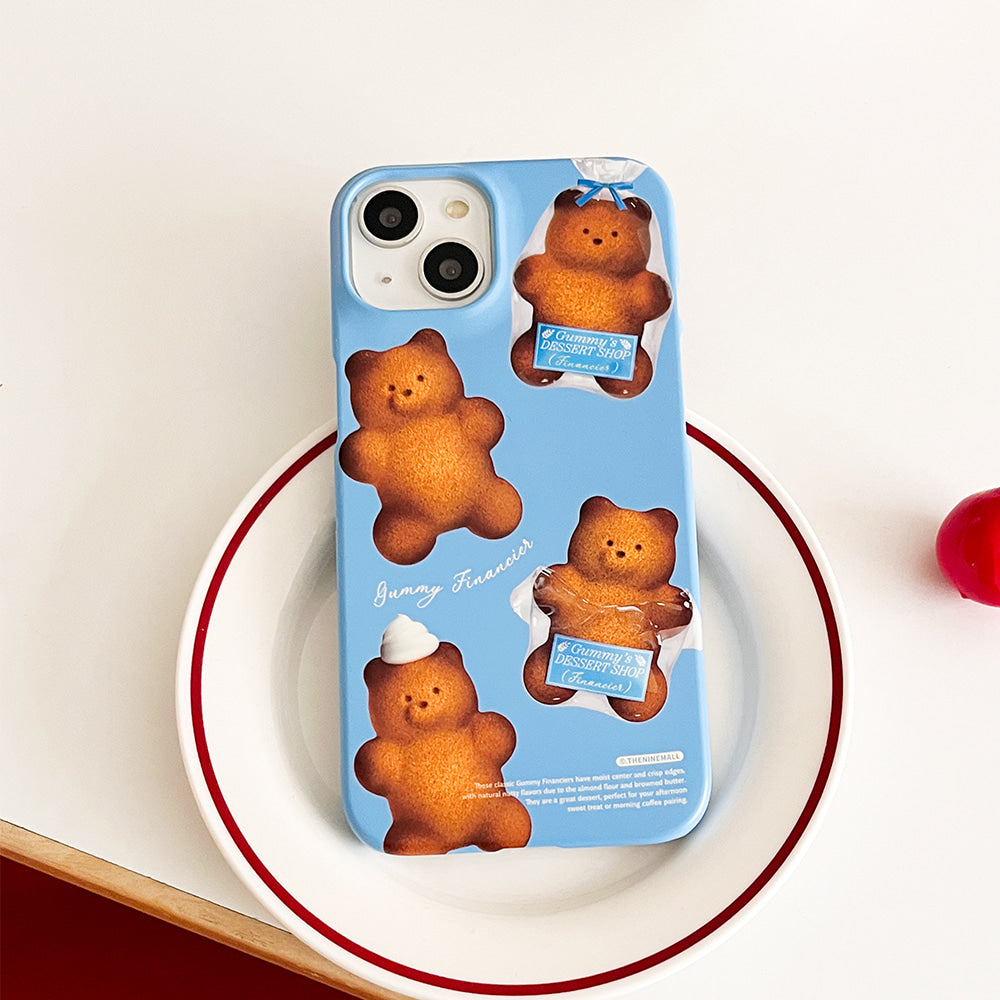 Pattern Gummy Financier Phone Case (Hard/Card Storage) (2色)