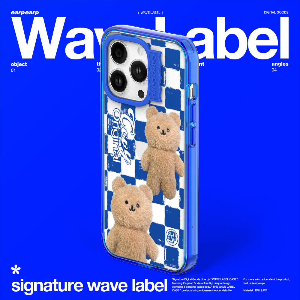 CHECKER BOARD COVY DOLL-BLUE (Wave Label Clear Case)