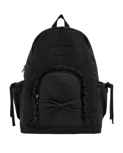 Ovuni Ruffle Ribbon Backpack_Polka dot (3色)