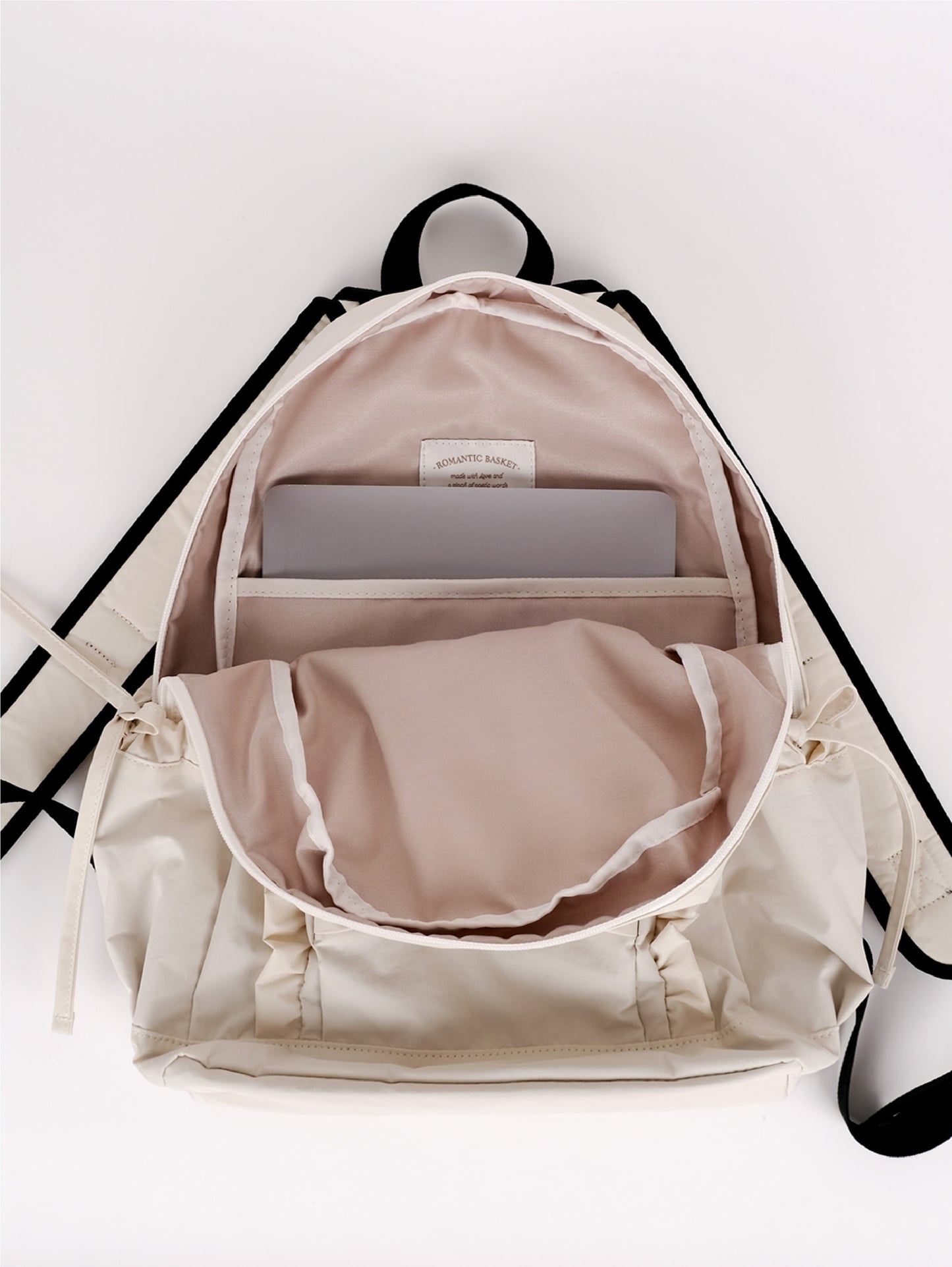 Ovuni Ruffle ribbon backpack_ivory