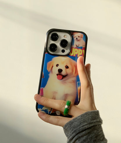 Byemypie Happy Puppy Phone Case (Epoxy Bumper)