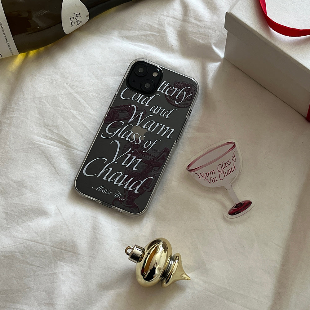 Glass Of Vin Chaud Phone Case (Clear/Tank Clear/Clear card storage)