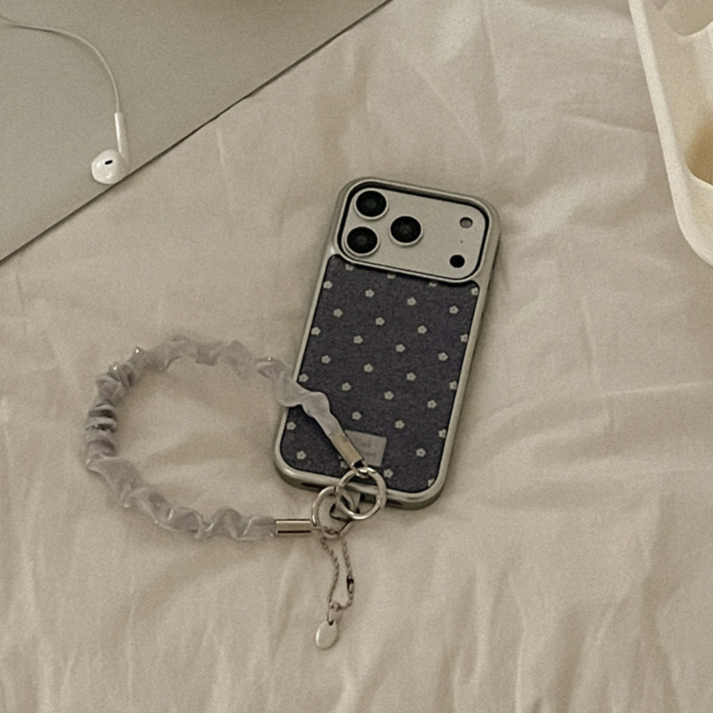 【Set】MM (Silver Bumper Case)+ Pure Silk 手機繩 (3色)