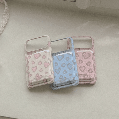 Lovely Leopard Fabric Phone Case (Hard/Card Storage/Magsafe)
