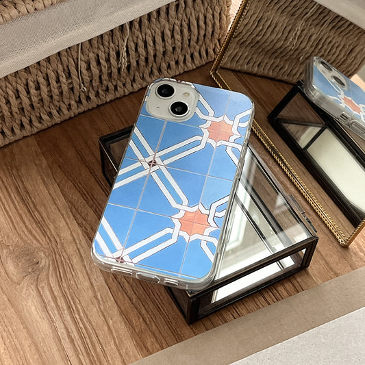 Old Blue Tile Phone Case (Clear/Tank 透明/透明Tank款)