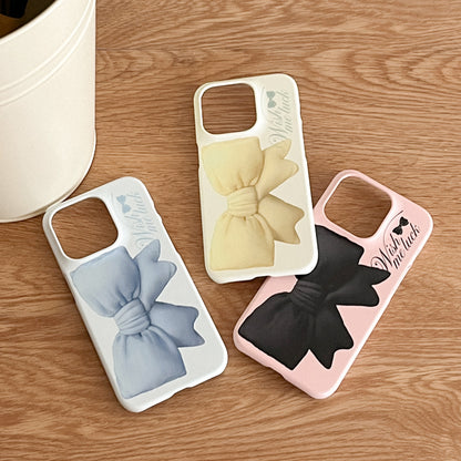 Big Wish Ribbon Phone Case (Hard/Card Storage) (3色)