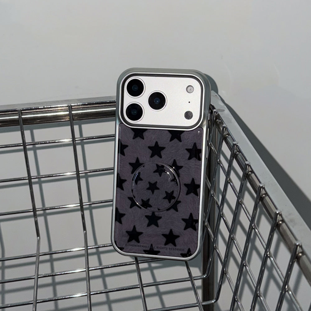 Star Fluff Phone Case (Silver bumper)