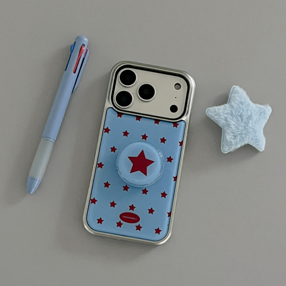 Star Sprinkle Phone Case (Silver bumper)