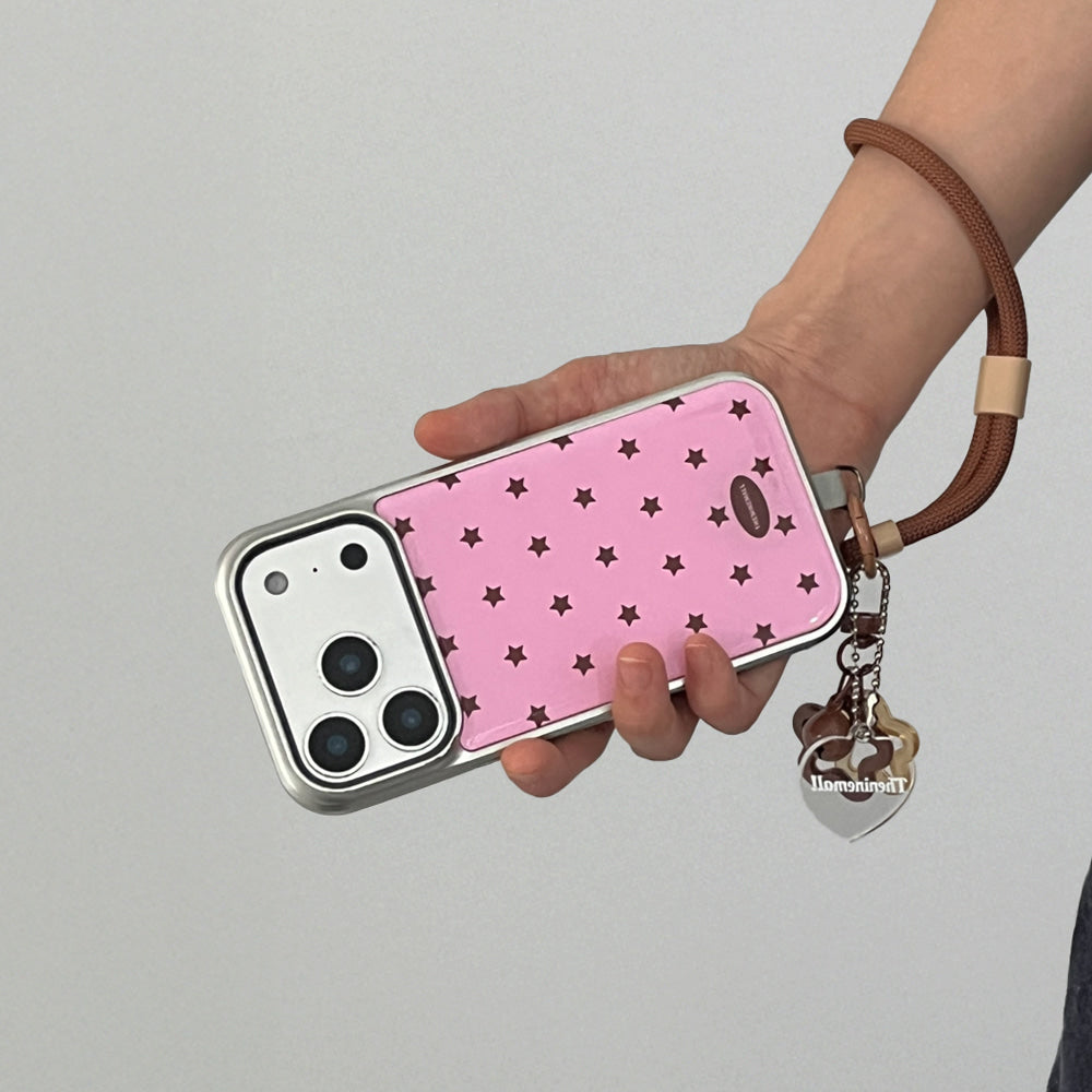 【Set】Star Sprinkle (Silver Bumper Case)+手機繩
