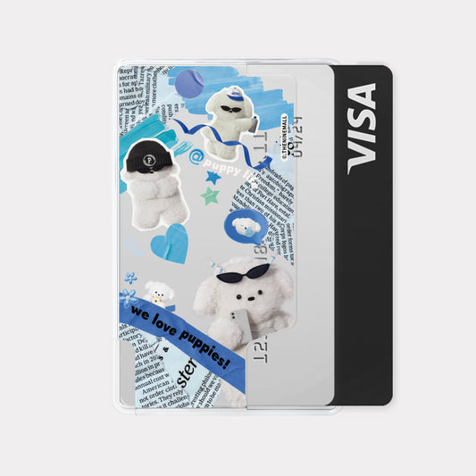 Theninemall Puppy Collage Magsafe Card Zip