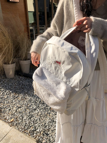 Ovuni Vintage Bon Voyage Backpack - Snow white