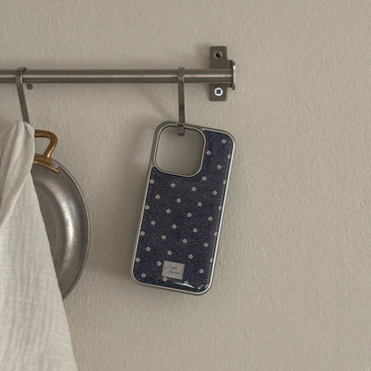 Denim Bloom Phone Case (Silver bumper case)