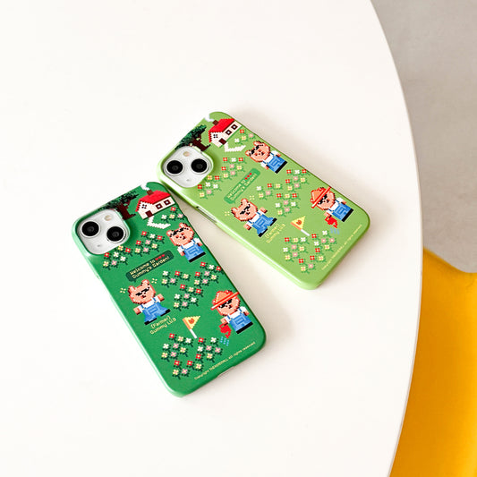 Pixel Farmer Gummy Phone Case (Hard/Card Storage) (2色)