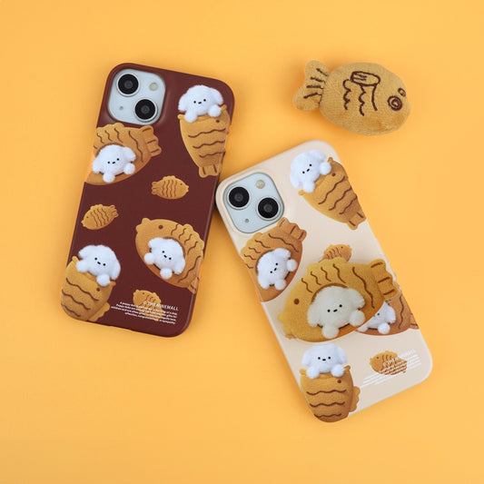 Pattern Fish Bread Puppy Phone Case (Hard/Card Storage)