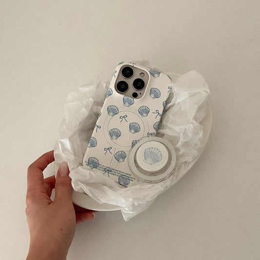 Pearl Shell Phone Case (Hard/Card Storage/Magsafe) (2色)