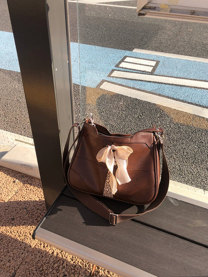 Ovuni Bustier Ribbon Bag - Chocolate Brown