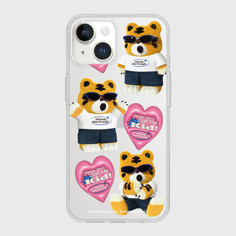 Pattern Bad Hey Tiger Phone Case (Clear/Tank Clear 透明/透明Tank款)