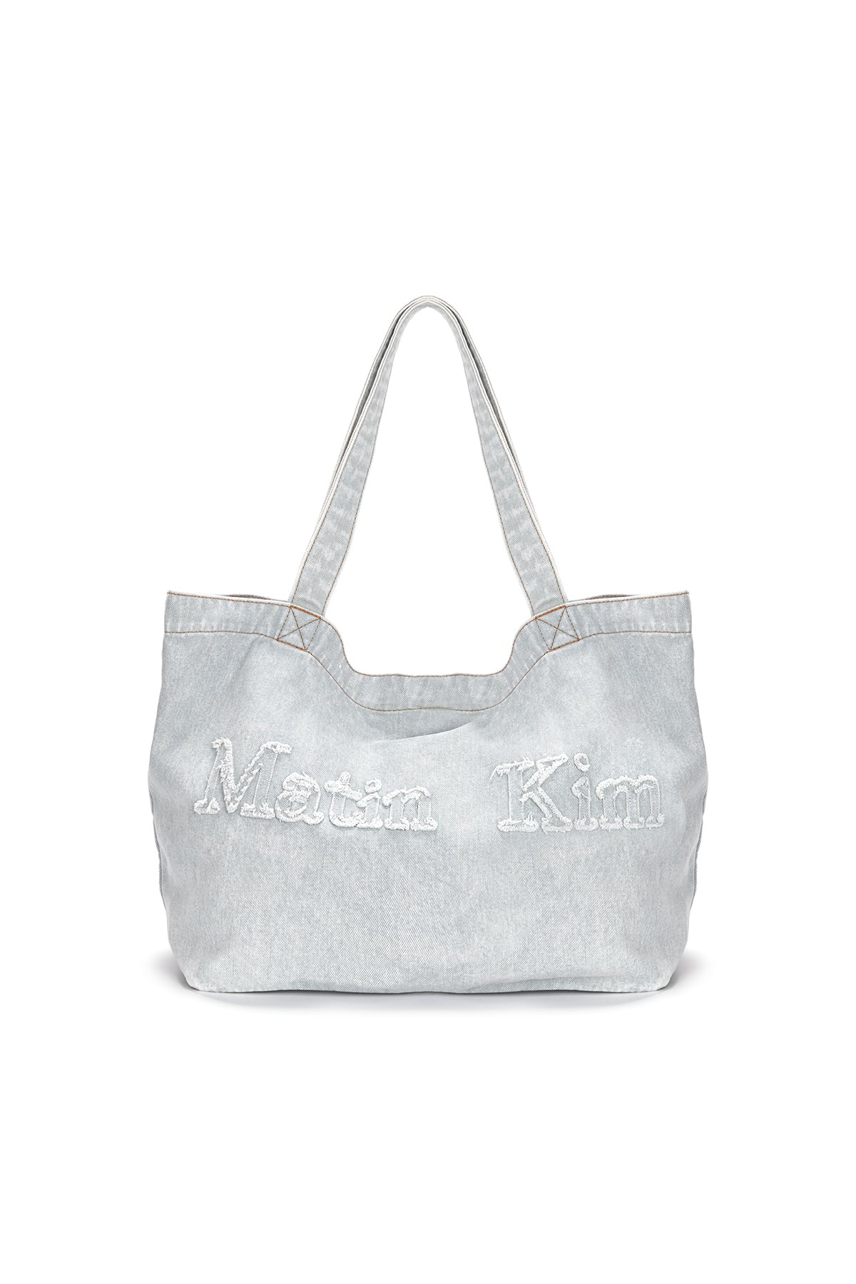 MATIN KIM LOGO WASHED DENIM TOTE BAG (3色)