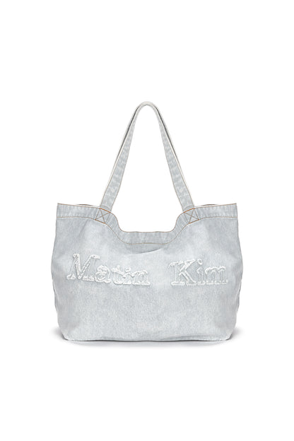 MATIN KIM LOGO WASHED DENIM TOTE BAG (3色)