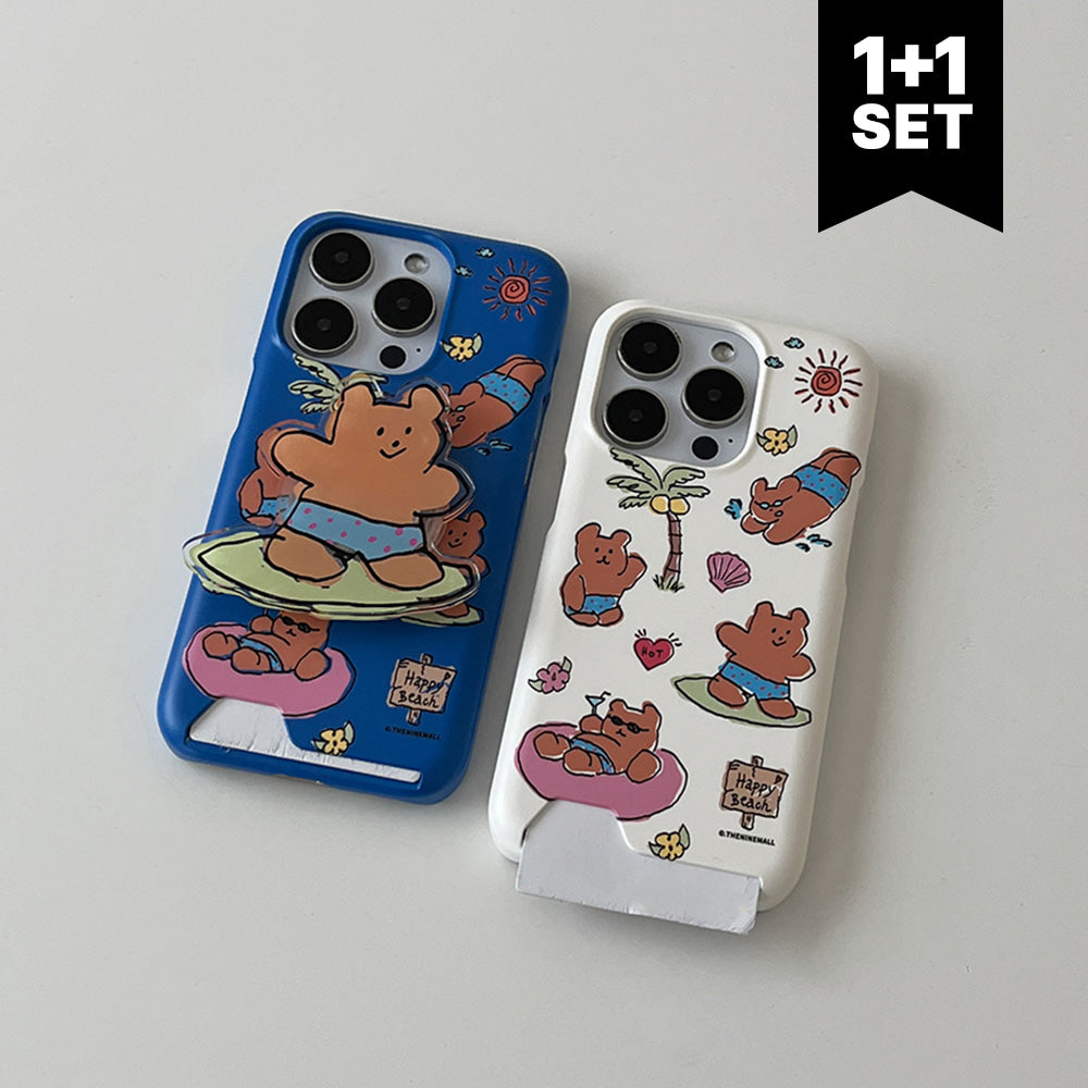 【Set】Happy Beach Pattern (Card Storage) + Acrylic Tok