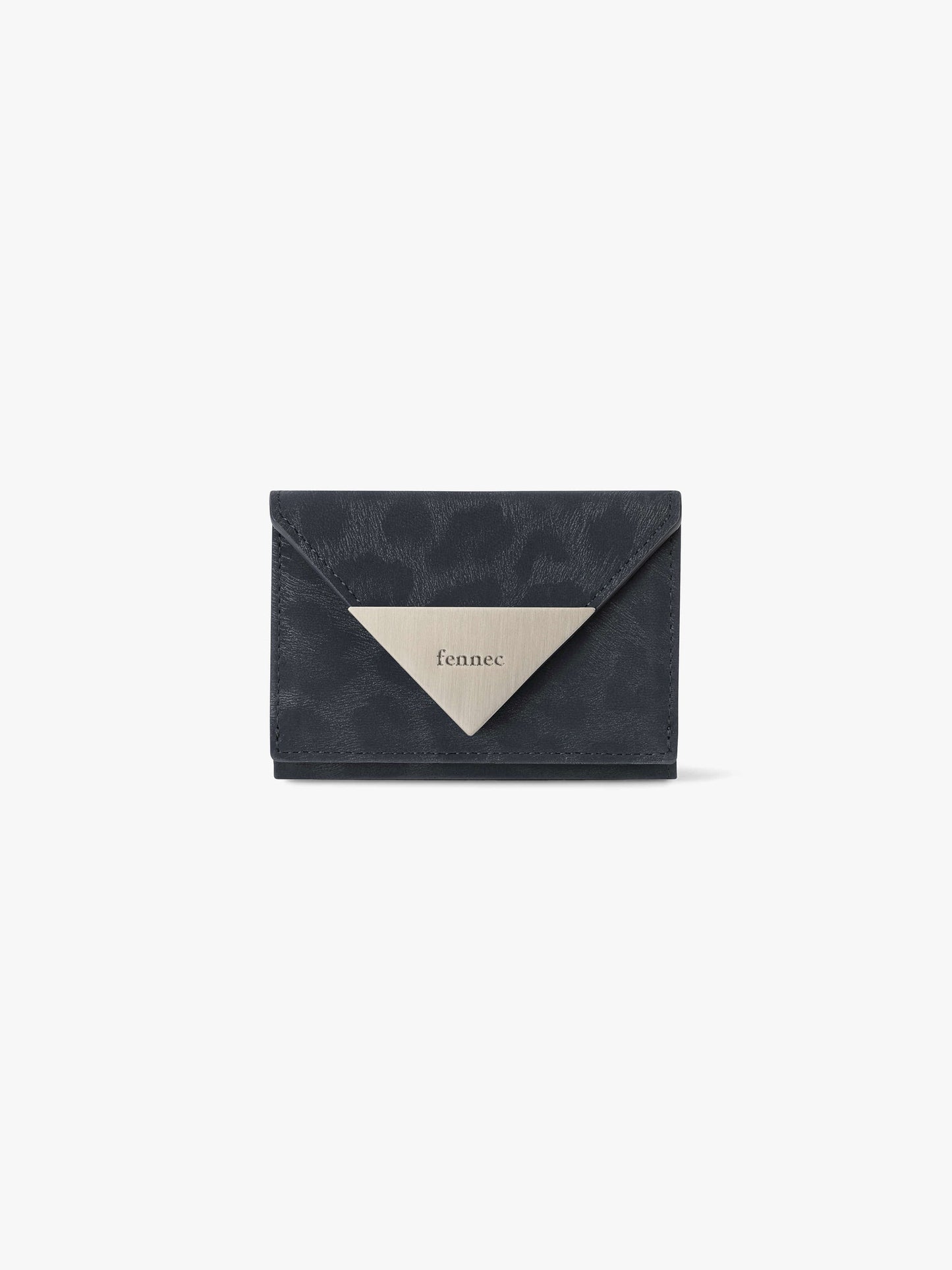 Fennec Triangle Triple Wallet - Leopard Navy