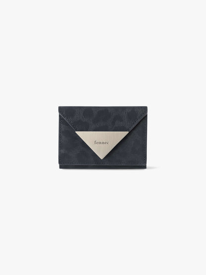 Fennec Triangle Triple Wallet - Leopard Navy