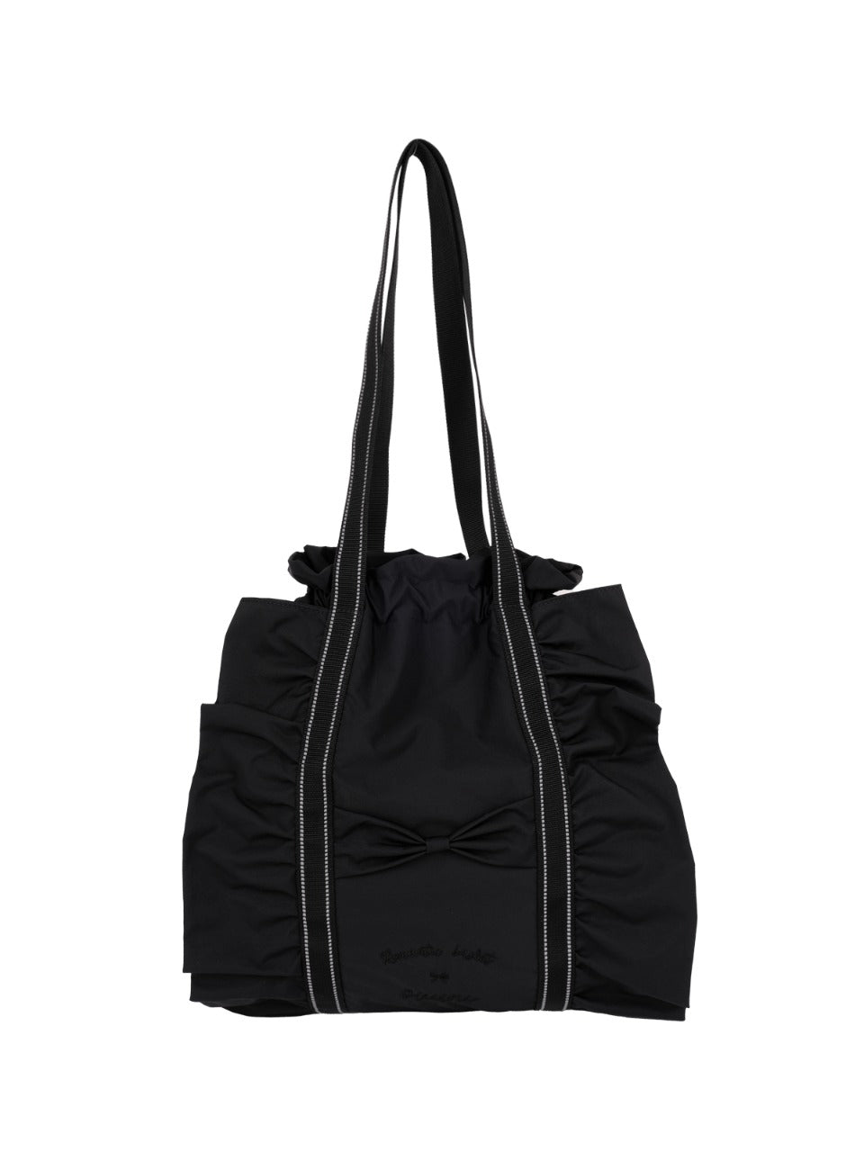 Ovuni Ruffle drawstring bag_black