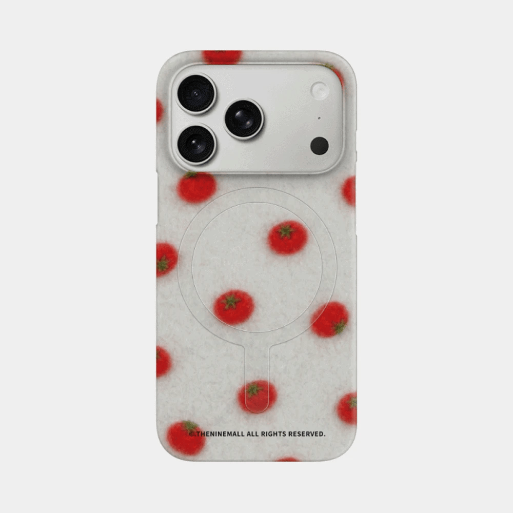 Felt Tomato Phone Case (Hard/Card Storage/Magsafe)