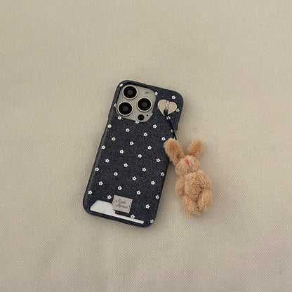 【Set】Denim Bloom (硬殼插卡款)+Tag holder+Keyring