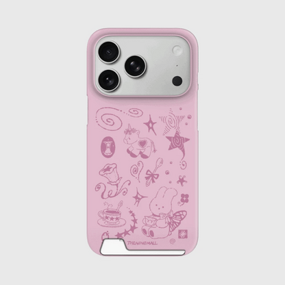 Windys Tea Time Doodle Phone Case (Hard/Card Storage/Magsafe)