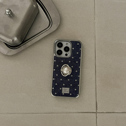 【Set】Denim Bloom (Silver Bumper Case)+指環扣