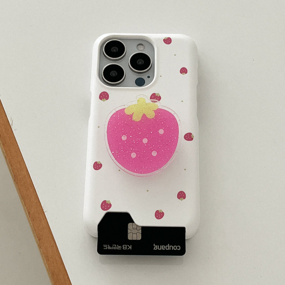 Mini Fruit Pattern Phone Case (Hard/Card Storage) (4色)