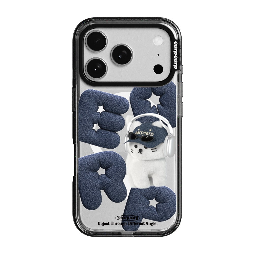 [MAGSAFE] DENIM CAP CHICHI-BLACK(Wave Label+ Case)